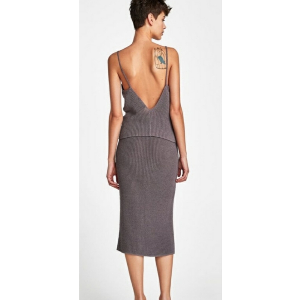 Zara Knit Midi Skirt - Picture 2 of 4